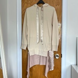 Zara hoodie with satin detail NWT